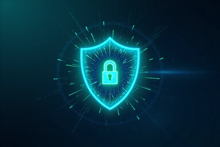 Icono de escudo de seguridad digital